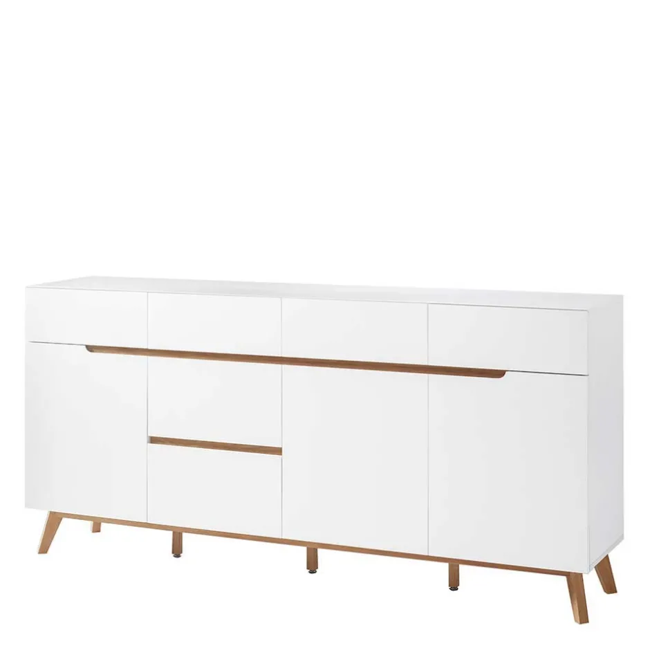 Weißes Sideboard Maiky mit Griffmulden^Wohnen Hot