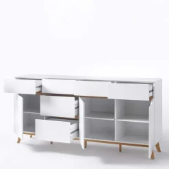 Weißes Sideboard Maiky mit Griffmulden^Wohnen Hot