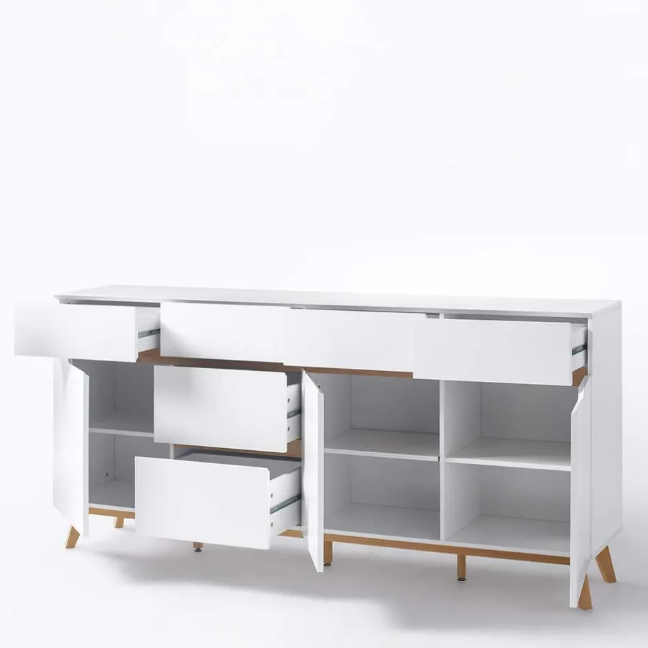 Weißes Sideboard Maiky mit Griffmulden^Wohnen Hot