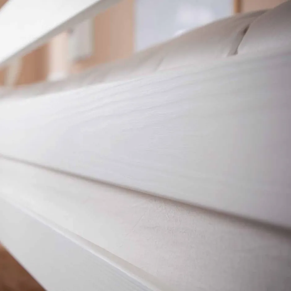 Kinder Wohnen Weißes Stockbett aus Massivholz Kiefer Huelca mit 5 Schubkästen