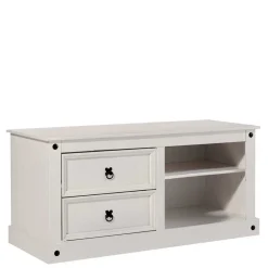 Weißes TV Board im Landhaus Design - Segrino^Wohnen