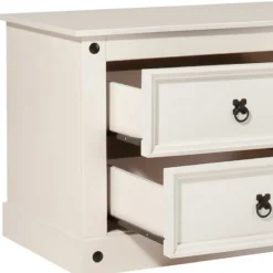 Weißes TV Board im Landhaus Design - Segrino^Wohnen