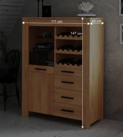 Weinschrank Mosniak aus Kernbuche Massivholz^Wohnen Hot
