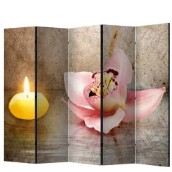 Wellness Motiv Paravent Orchidee & Kerze - London^Wohnen Sale