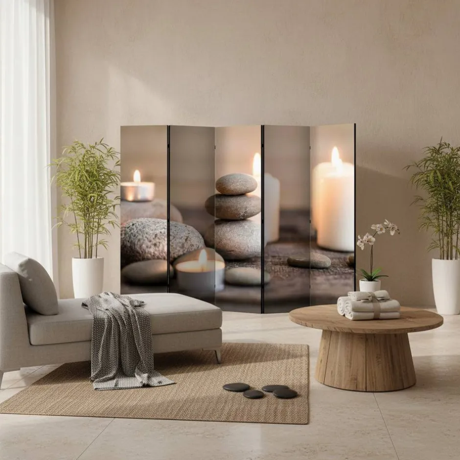 Wohnen Wellness Wohnraum Trennwand mit Foto - Evilla