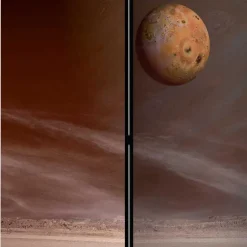 Wohnen Weltall Paravent mit farbigem Motivdruck - Tiara