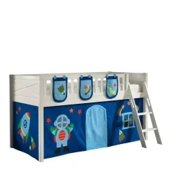 Weltall Spielbett Hochbett in Weiß - Solcian^Wohnen Discount