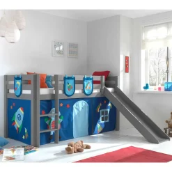 Weltraum Spielbett Hochbett in Grau - Wale^Wohnen Outlet