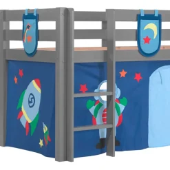 Weltraum Spielbett Hochbett in Grau - Wale^Wohnen Outlet