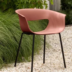 Wohnen Wetterfeste Armlehnenstühle in Altrosa - Zandravo (2er Set)