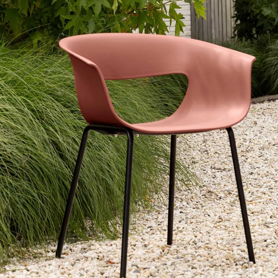 Wohnen Wetterfeste Armlehnenstühle in Altrosa - Zandravo (2er Set)