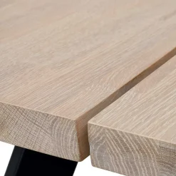 Wohnen White Wash Eiche Tisch mit 4 Stühlen - Pulva (fünfteilig)