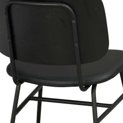 Wohnen White Wash Holztisch & schwarze Stühle - Pessoa (fünfteilig)