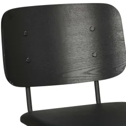 Wohnen White Wash Holztisch & schwarze Stühle - Pessoa (fünfteilig)