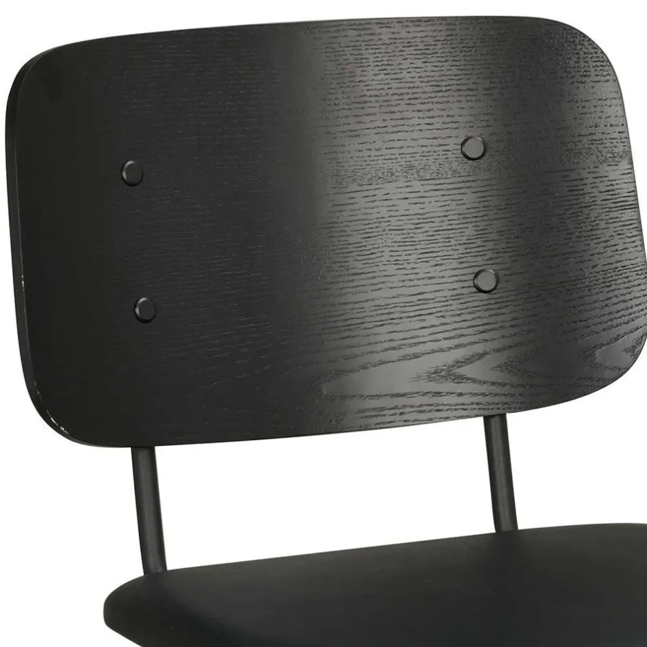 Wohnen White Wash Holztisch & schwarze Stühle - Pessoa (fünfteilig)