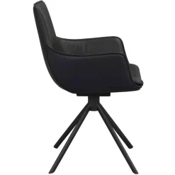 Wohnen White Wash Tisch & Lederstühle - Senatau (siebenteilig)