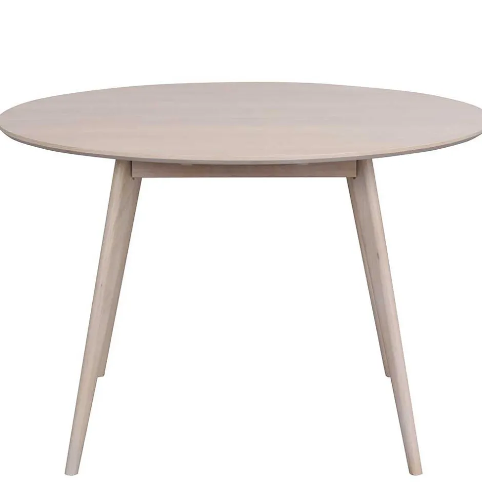 Wohnen White Wash Tischgruppe in Rund - Navassa III (fünfteilig)