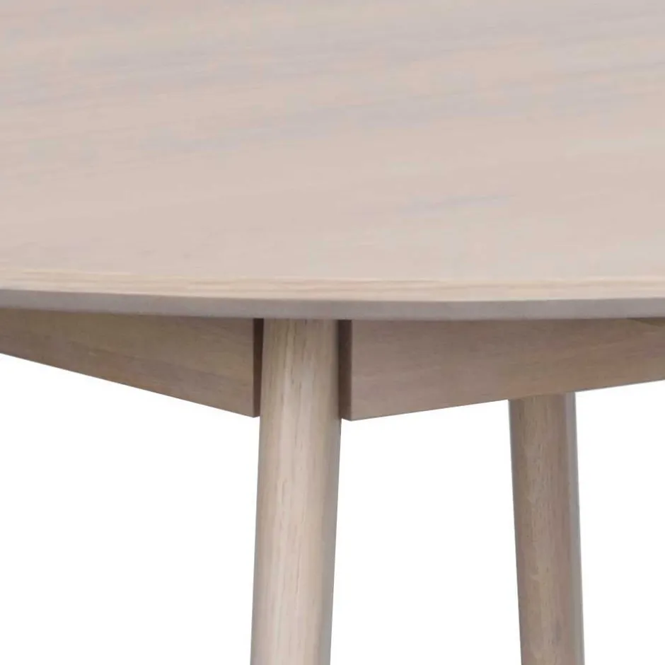 Wohnen White Wash Tischgruppe in Rund - Navassa III (fünfteilig)