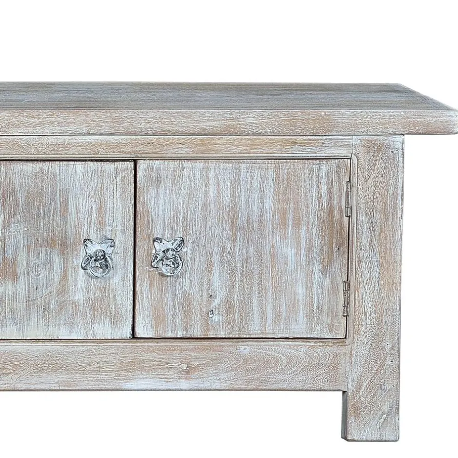 White Wash TV Lowboard - Shabby Chic - Catlony^Wohnen