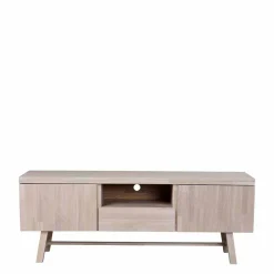 Wohnen White Wash TV Lowboard aus Eiche - Dioca