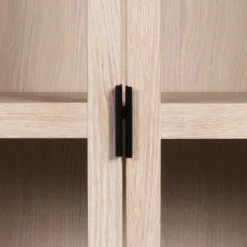 Wohnen White Wash Vitrinenschrank modern - Myras