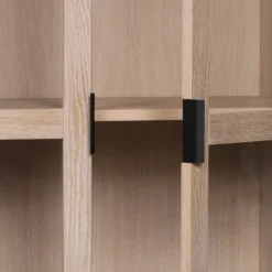 Wohnen White Wash Vitrinenschrank modern - Myras