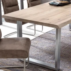 White Wash Wildeiche Tisch mit Baumkante - Botanios^Wohnen Discount