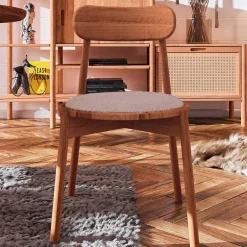 Wohnen Wildbuche Stühle mit Polstersitz - Indrya (2er Set)