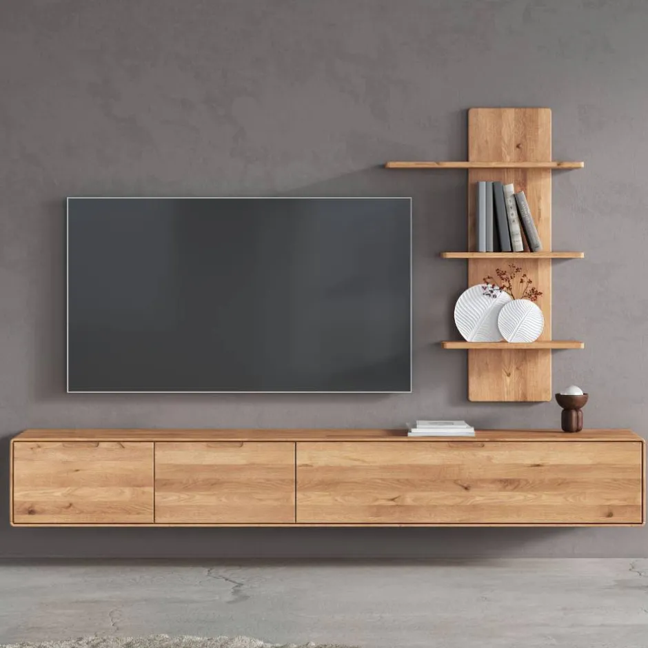 Wildeiche Anbauwand Möbelset - Holiday (zweiteilig)^Wohnen Clearance