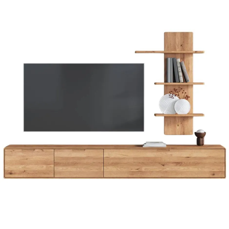 Wildeiche Anbauwand Möbelset - Holiday (zweiteilig)^Wohnen Clearance