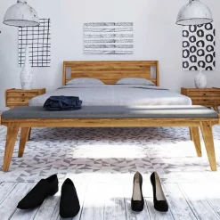 Wohnen Wildeiche Bank für die Wohnung mit Polster - Hardus