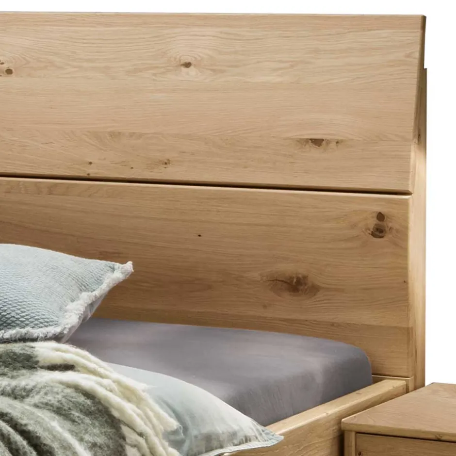 Wildeiche Bett mit Metallkufen - Siestago^Wohnen Hot