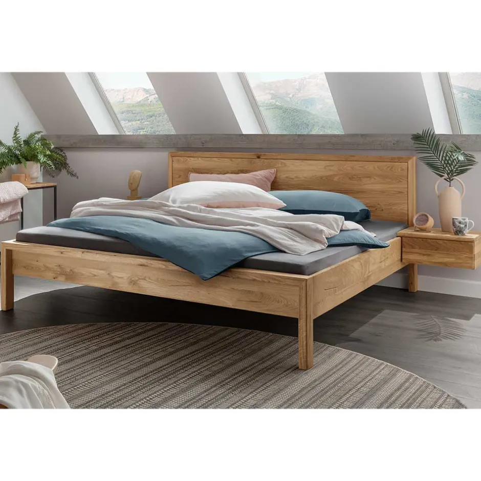 Wohnen Wildeiche Bettgestell in 140x200 cm - Martinez