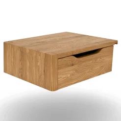 Wildeiche Bettgestell mit Holzkopfteil - Lugos^Wohnen