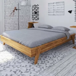 Wildeiche Bettrahmen kein Kopfteil - Hardus^Wohnen New