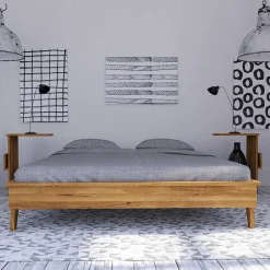 Wildeiche Bettrahmen kein Kopfteil - Hardus^Wohnen New