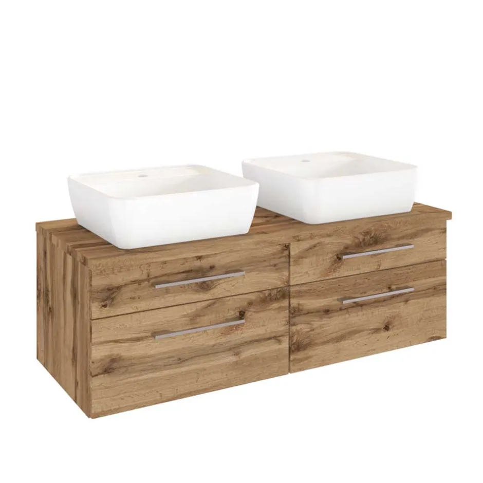 Wildeiche Doppelwaschtisch komplett - Userina II^Wohnen Online
