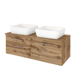 Wildeiche Doppelwaschtisch komplett - Userina II^Wohnen Online