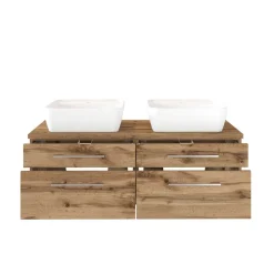 Wildeiche Doppelwaschtisch komplett - Userina II^Wohnen Online