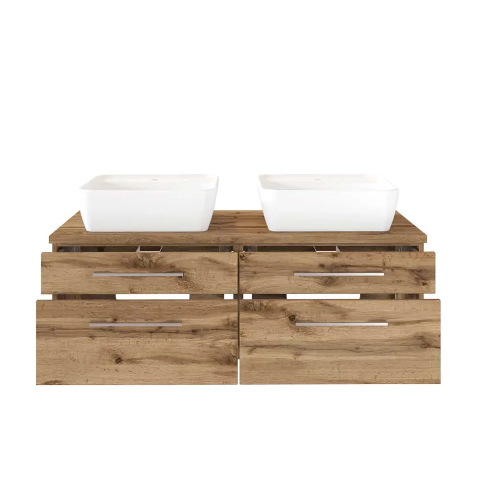 Wildeiche Doppelwaschtisch komplett - Userina II^Wohnen Online