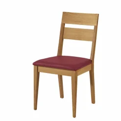 Wildeiche Esstisch Gruppe Likes mit Kunstleder Rot (siebenteilig)^Wohnen Clearance