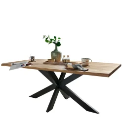 Wohnen Wildeiche Esstisch in Bootsform - Baly