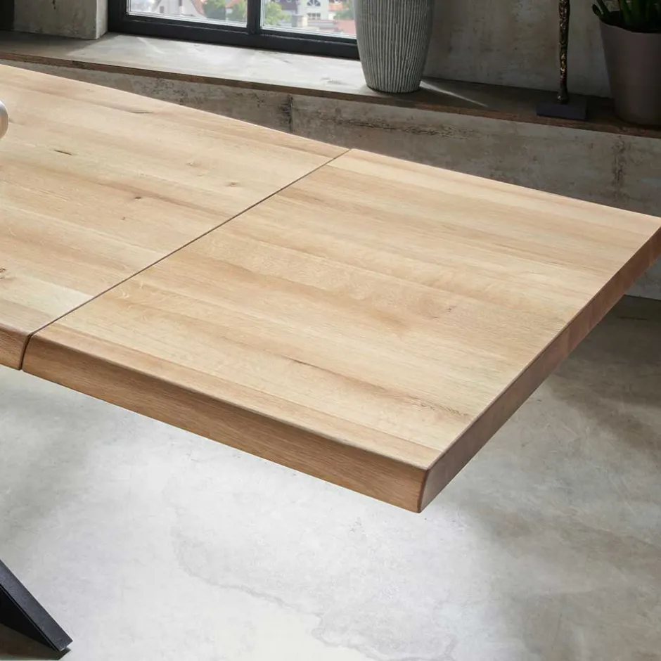 Wohnen Wildeiche Esstisch in Bootsform - Baly