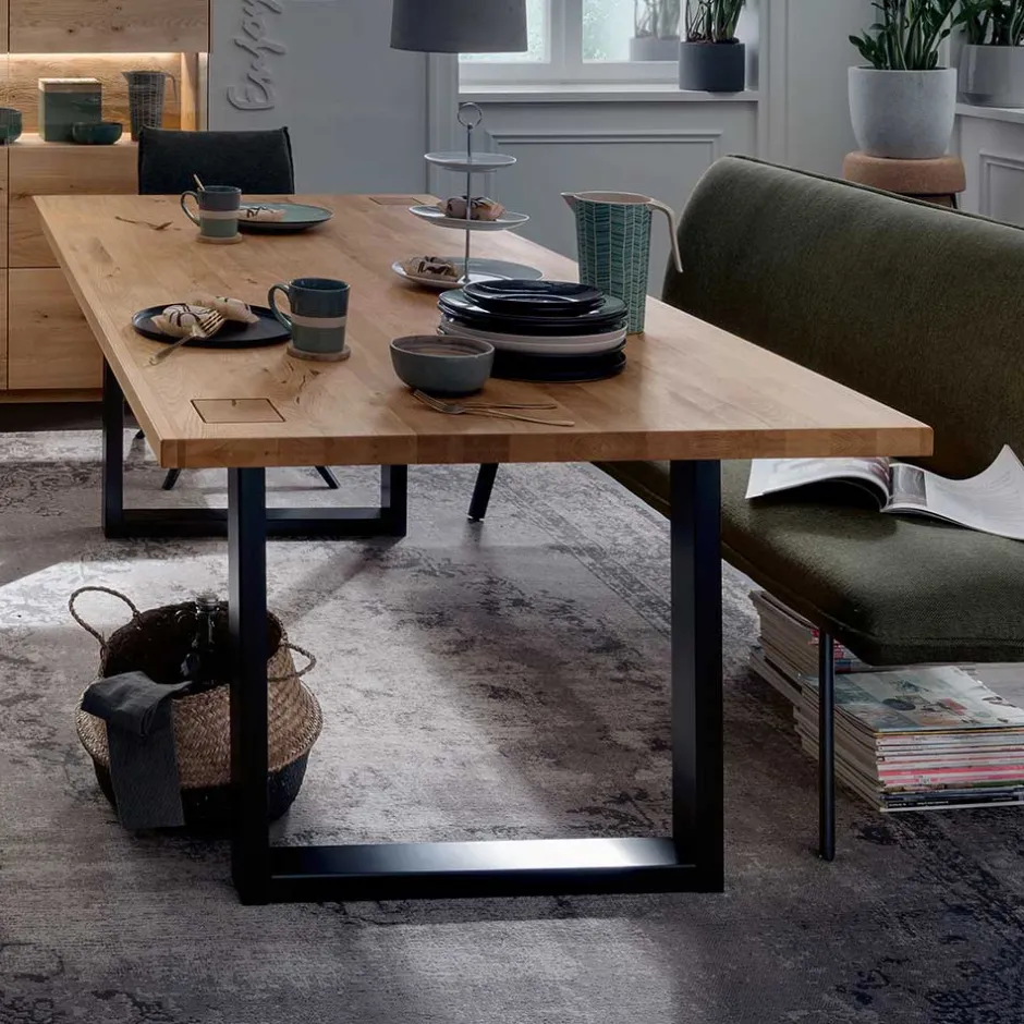 Wildeiche Esstisch mit U Bügelbeinen - Millena^Wohnen Sale