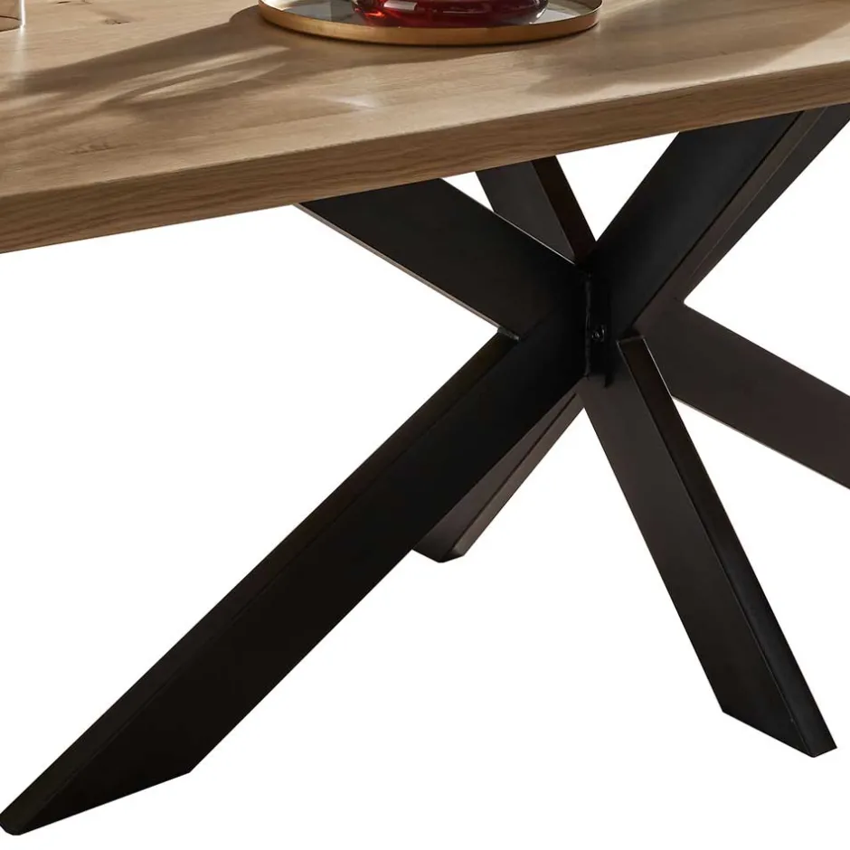 Wohnen Wildeiche Esszimmer Esstisch mit Spider Gestell - Ostrico