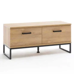 Wohnen Wildeiche Flurbank mit zwei Klappen - Truvisas