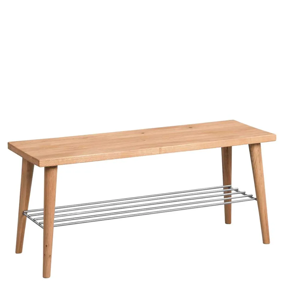 Wildeiche Garderobenbank 90x40x30 cm - Fancys^Wohnen Clearance