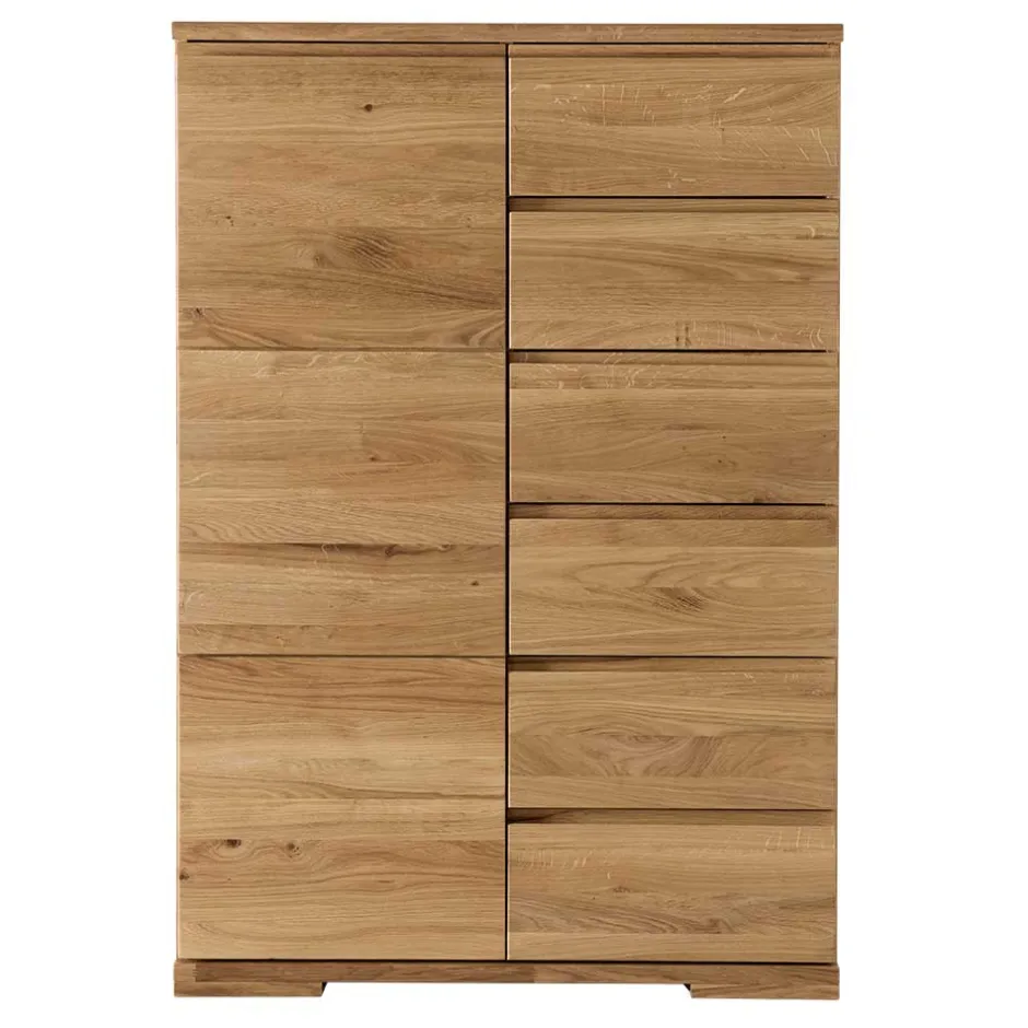 Wildeiche Hochkommode - 90 cm breit - Atluvia^Wohnen Sale