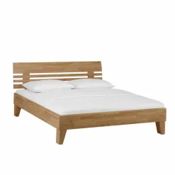 Wildeiche Holzbett Verinaros in Honigfarben geölt^Wohnen Clearance