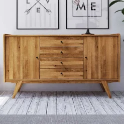 Wildeiche Holz-Sideboard 160 cm breit - Hardus^Wohnen Discount